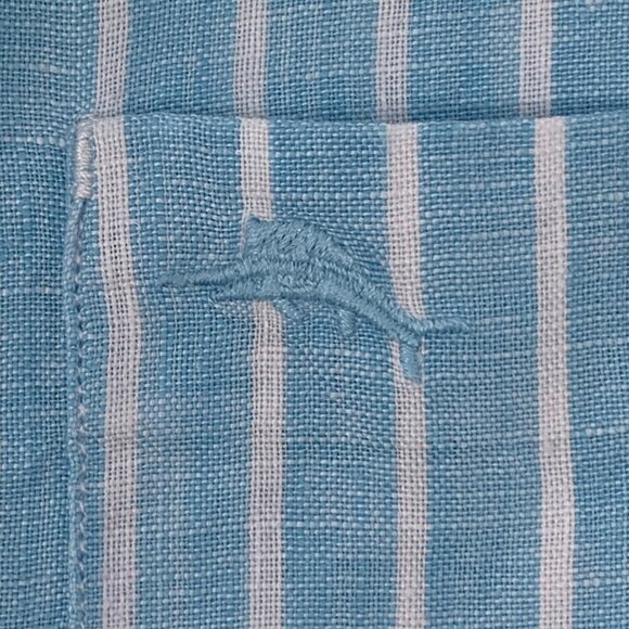 Tommy Bahama Men's Islander Teal Linen Long Sleeve Button Up Size Large Shirt - Picture 6 of 10